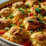 Würziger Buffalo Chicken Cobbler: Ranch-Keks-Kruste Traum