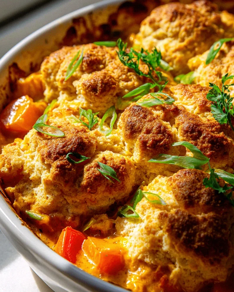 Würziger Buffalo Chicken Cobbler: Ranch-Keks-Kruste Traum – Schritt 2
