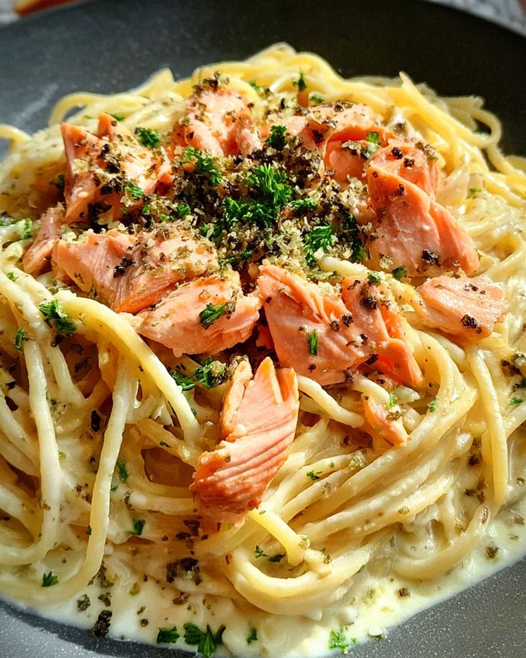 Zitronen Lachs Pasta – Schritt 1