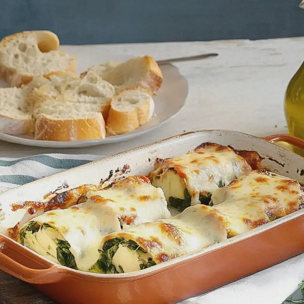 Zucchini Cannelloni mit Ricotta Spinat selbst gemacht – Schritt 2
